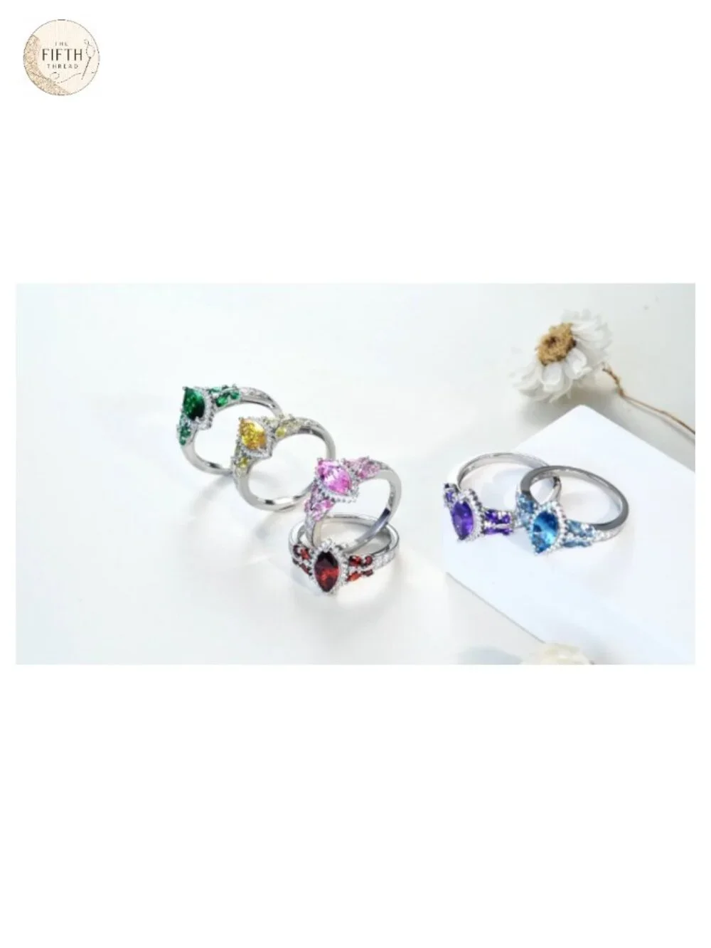 925 Sterling Silver Butterfly Birthstone Ring for Women with Lab-Created